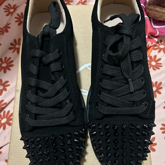 None Shoes - Black Fashion Sneakers with Studded Design
